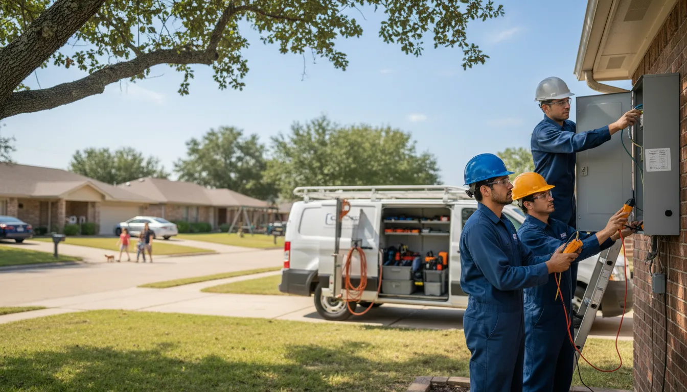 Certified electrician providing emergency electrical services in Guthrie, TX